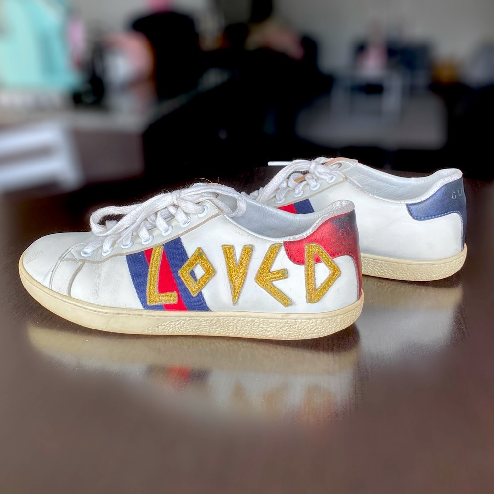 Authentic Gucci Ace ‘Loved’ Sneakers